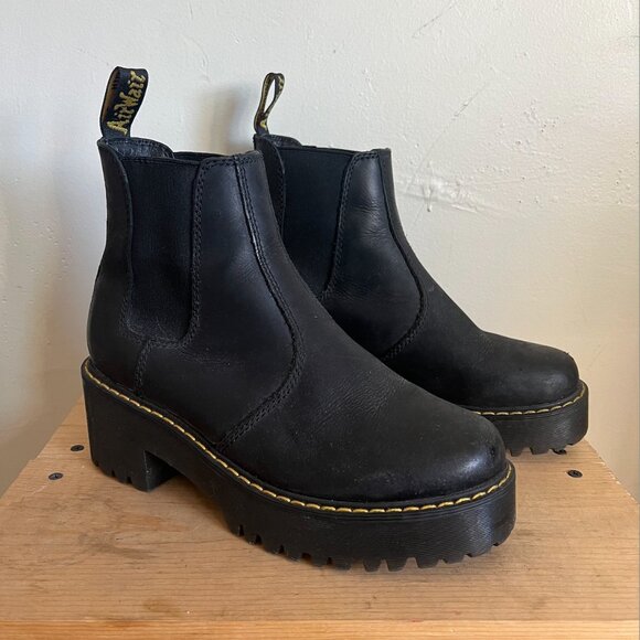 Dr. Martens Shoes - DR MARTENS ROMETTY WYOMING LEATHER PLATFORM CHELSEA BOOTS